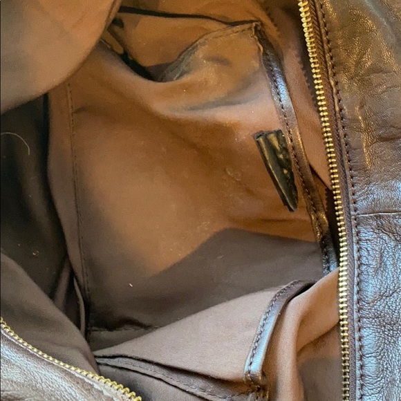 Soft chocolate brown leather hobo bag - Picture 3 of 5